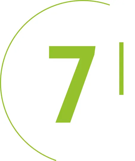 7eins GmbH – Next level Kommunikation – Logo auf weißem Hintergrund